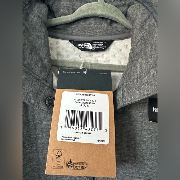 The North Face Girls Edgewater Quilted ¼ Snap - Picture 2 of 6